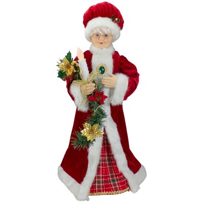 Northlight 24-inch Animated Mrs. Claus With Lighted Candle Musical Christmas  Figure : Target