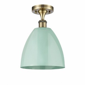 Plymouth Dome - 1 Light Semi-Flush Mount In Industrial Style-12.88 Inches Tall and 9 Inches Wide - 1 of 1