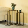 Vintiquewise Modern Nesting Display Tables Square Accent Side End Table, Set of 3 - 2 of 4
