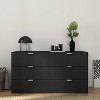 Hillsdale Furniture Delmar Wood 6 Drawer Dresser with Metal Handles Matte Black - 2 of 4
