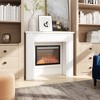 HOMCOM Modern Fireplace Mantel, Freestanding Fireplace Surround for Electric Fireplaces with Leg, 44.7" W x 40" H, White - 2 of 4