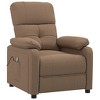 vidaXL Massage Recliner Brown Fabric - 2 of 4