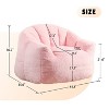 SeaCamel Oversized Bean Bag Chair - High-Density Foam, Plush Comfort for Adults, Perfect for Bedroom & Living Room Relaxation - 3 of 4