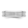 Black Bow Jewelry 6mm 14K White or Yellow Gold Heavy Grooved Center Comfort Fit Band - 3 of 4