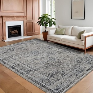 Vintage Area Rug – Stain-Resistant Non-Shedding Non-Slip Soft Carpet for Bedroom Dining Room Home Office Low Pile. - 1 of 4