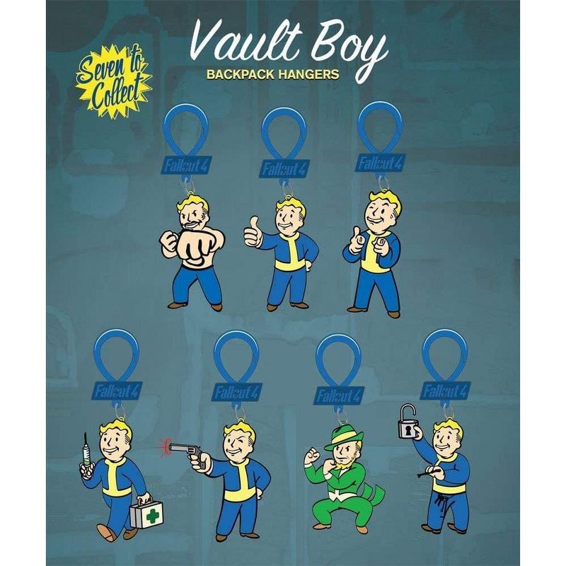 UCC Distributing Fallout 4 Blind Bag Vault Boy Backpack Hangers Set - 3 Random, 3 of 4