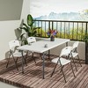 Resenkos Outdoor Plastics Folding Chairs, Set of 4 Foldable Dinning Chairs for Wedding, Parties, Camping, Picnics Black & White - 2 of 4