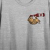 Lone Star Armadillo Character Women's Heather Gray Crop Tee - 3 of 4