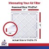 Filter King 17x21x1 Air Filter | 4-PACK | MERV 11 HVAC Pleated A/C Furnace Filters | MADE IN USA | Actual Size: 17 x 21 x .75" - 2 of 4