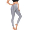 DOMETOUR 4 inches Contrast High Rise Shaping Waistband Yoga Pant With Tummy Control - 2 of 4