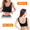 NPolar"3-Pack Seamless Wire-Free Sport Bras for Women – Light Support for Yoga, Fitness, and Sleep"Black - 3 of 4