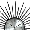 Dahlia Studios Castallia Black 28" Round Metal Sunburst Wall Clock - 3 of 4