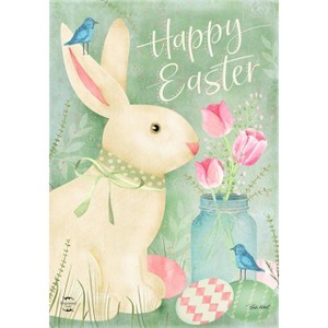 Briarwood Lane Garden Flag 12x18 For Outdoor Easter Bunny and Tulips Primitive For Easter Garden Flag Flags For Outside - 1 of 4