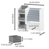 Sevobal Decorative Bookshelf Kids Bookshelf And Toy Storage Organizer, Book Shelf With 3 Collapsible Fabric Drawers, White, 25.59"*11.81"*26.62" - 3 of 4