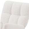 Boucle Upholstered Nursery Lounge Rocking Chair with High Backrest and Armrests for Baby Care and Relaxation - 4 of 4