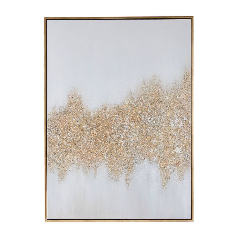 Glam Canvas Abstract Framed Wall Art with Gold Frame Gold - Olivia &#38; May, 1 of 5