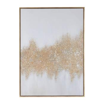 Glam Canvas Abstract Framed Wall Art with Gold Frame Gold - Olivia & May