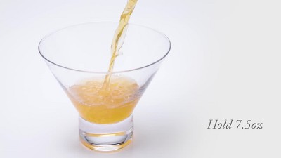 Viski Heavy Base Stemless Crystal Manhattan Glasses Set of 2