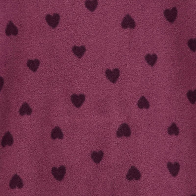 Carter's Just One You®️ Baby Girls' Heart Fleece Footed Pajama - Purple, 4 of 6