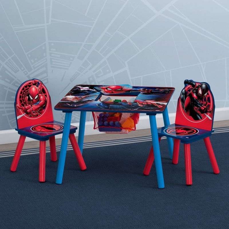 Delta Children Spider-Man Kids&#39; Table and Chair Set with Storage (2 Chairs Included) - Greenguard Gold Certified - 3ct, 3 of 8