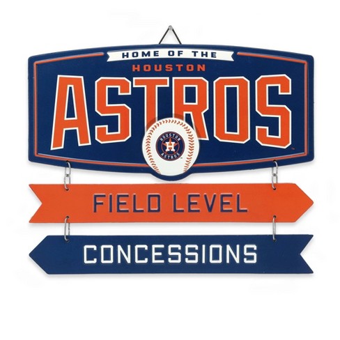 MLB Houston Astros Baseball Logo Glass Framed Panel