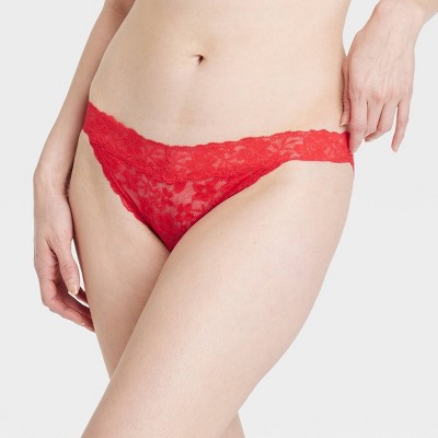 Women's Allover Lace Bikini Underwear - Auden™ Wowzer Red XS