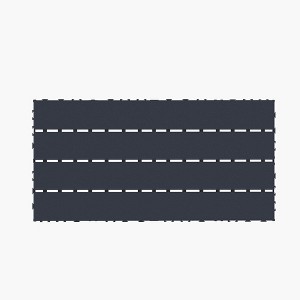 Vynxaria 24x12 Dark Gray Interlocking Tiles in Striped Pattern, 24 - Piece Set for Porch, Poolside, Balcony, Front Yard & Backyard Use - 1 of 4