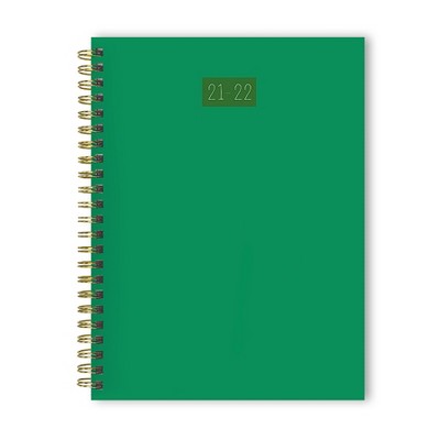 2021-22 Academic Planner 8"x6" Purely Green Daily/Weekly/Monthly - The Time Factory