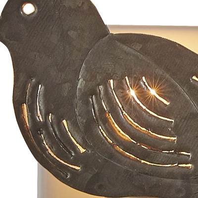 Galvanized Bird Metal Night Light for Kids