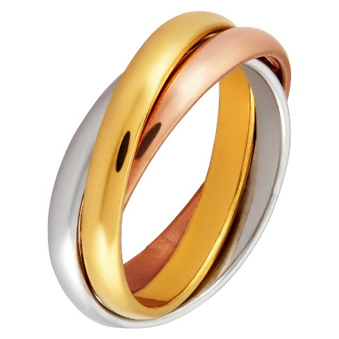 Triple band deals gold ring