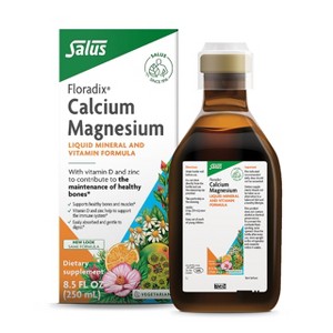 Floradix Calcium Magnesium Liquid Herbal & Mineral Supplement - Bone Support Supplement* with Calcium, Magnesium, Vitamin D & Zinc - 1 of 4