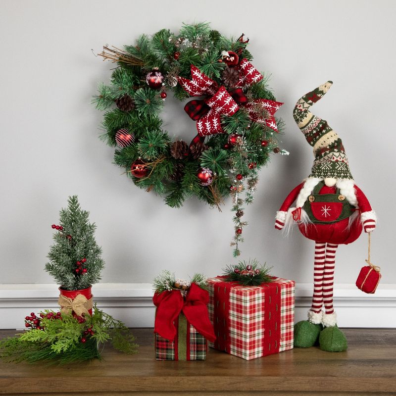 Northlight 24" Unlit Country Mixed Pine Artificial Christmas Wreath, 3 of 8