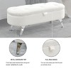TROPOW  3.8ft Storage Ottoman Bench, Upholstered End of Bed Ottoman Bench with Storage Seating, for Foot in Bedroom, Living - 3 of 4
