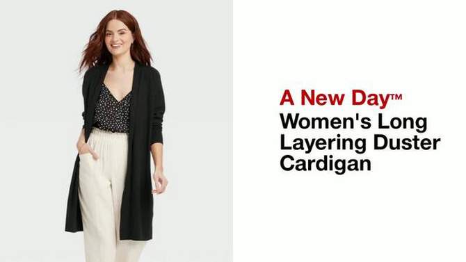 Women's Long Layering Duster Cardigan - A New Day™, 2 of 11, play video