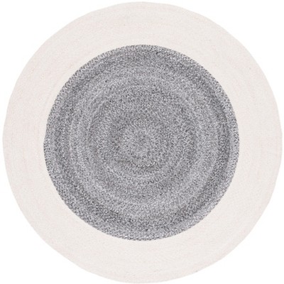 Braided Brd903 Hand Woven Area Rug - Beige/ivory - 5' Round