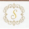 Linum Home Textiles 100% Turkish Cotton MONICA Gold Thread 2PC Embellished Hand Towel Set - 3 of 3