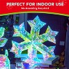 Joyfy 15'' Prismatic Iridescent Snowflake Light Decorations with 100 Cool White LED Lights for Indoor Outdoor Holiday, Christmas Eve Night Decoration - 3 of 4
