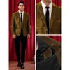 Lars Amadeus Men's Single Breasted Wedding Party Metallic Shiny Sport Coats - 4 of 4