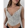 Women's Sweetheart Textured Corset Top - Et Clet - 2 of 4