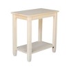 Solano Accent Table - International Concepts: Durable Parawood, Rectangle, Shelf Storage - image 2 of 4