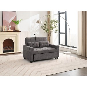 CAVINAS 3 in 1 Chair Bed Sleeper for Adults, Modern Futon Sofa Bed, Pull-out Convertible Couch for Living Room - 1 of 4
