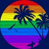Junior's Design By Humans Rainbow Summer By clingcling T-Shirt - 2 of 3