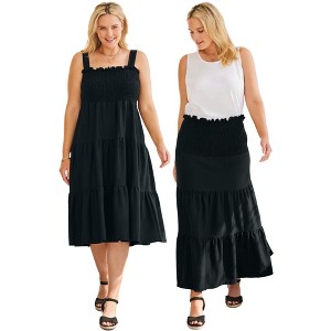 Woman Within Plus Size Convertible Dress To Skirt - 1 of 4