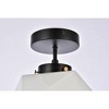 Elegant Lighting Lawrence 1 light black and white glass flush mount - 4 of 4