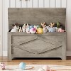 39.4" Storage Chest,Wooden Storage Bench with Safety Hinges,Modern Style Lift-Top Toy Chest with Safety Hinge for Entryway - 3 of 4