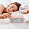 REGALWOVEN Small Dual Digital Dimmable Speaker Alarm Clock 5.5 x 2.6 x 1.8 Inches - 3 of 4