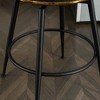 Resenkos Counter Bar Stools, Counter Stool,Set of 2 Gray Swivel Bar Stools with Elegant Metal Back Accents for Kitchen, Bar - 4 of 4
