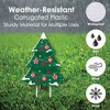 Big Dot of Happiness Snowy Christmas Trees - Yard Sign and Outdoor Lawn Decorations - Classic Holiday Party Yard Signs - Set of 8 - 3 of 4
