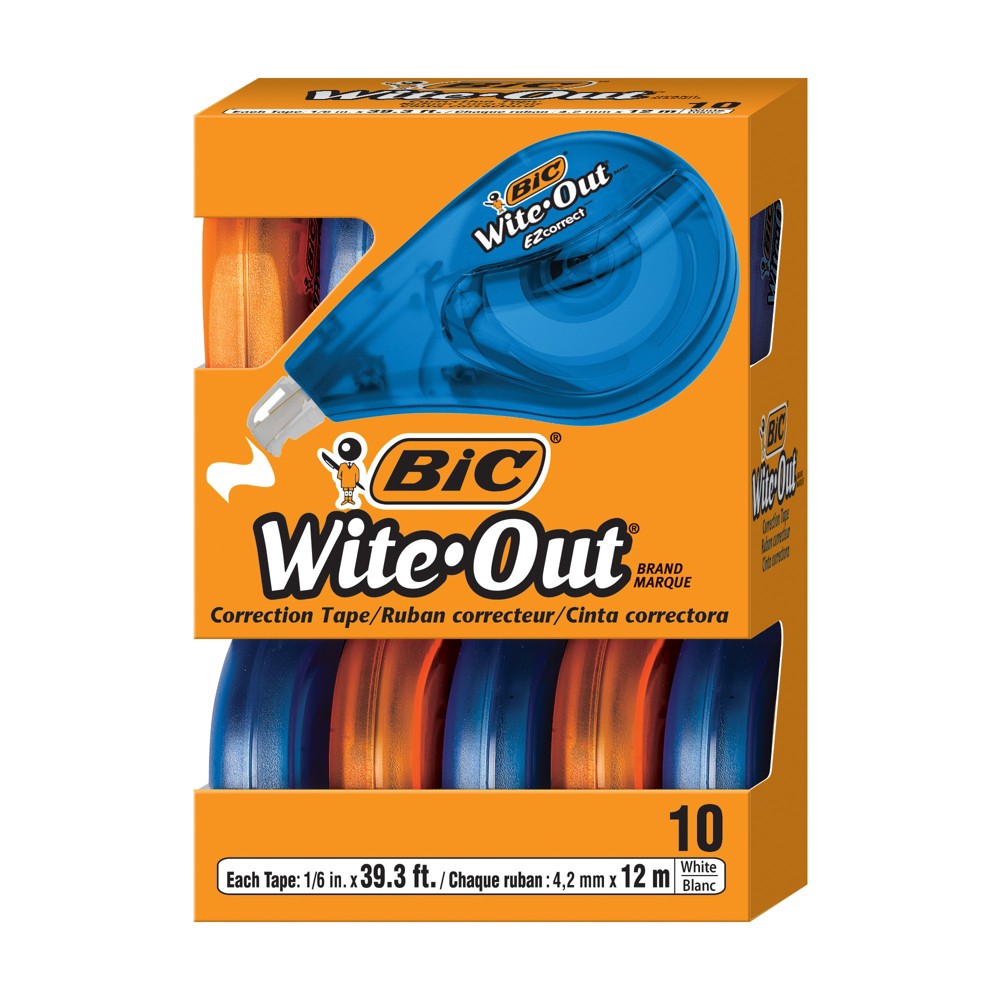 UPC 070330507906 product image for Wite-Out Correction Tape 10ct - Bic, White | upcitemdb.com