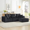 103.5'' Corduroy Modular 4-Seater Sectional Sofa with Deep Seat, No Assembly Required, Cloud Couch Design - 2 of 4